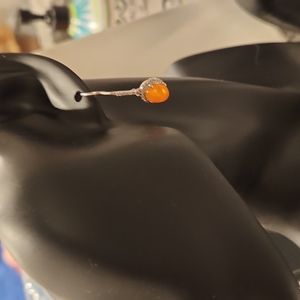 Sterling Fire Opal and Zircon Drop Earrings